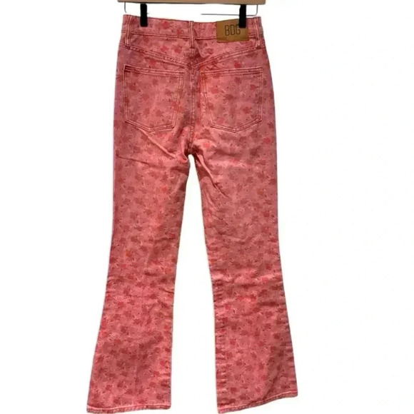 BDG Urban‎ Outfitters Pink Floral High Rise Flare Jeans Size 25 - Picture 2 of 4